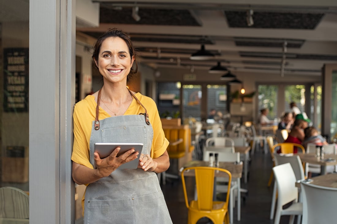 Small Business Owner at Entrance